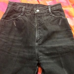 Vtg Rockies high waist mom jeans 80s 26 black xs